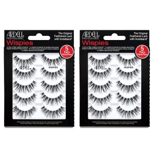 Ardell False Eyelashes Wispy Lashes, Easy Application, Natural Look, Reusable Lashes - Black, 2 Pack