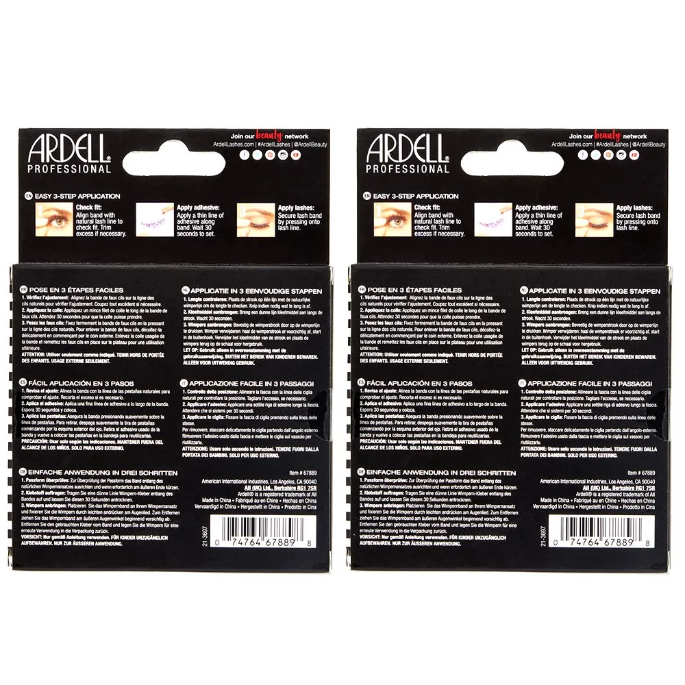 Ardell Lashes Natural Look Mega Volume, 252 - Full Volume, Long-Lasting Fake Lashes for Flawless Look, 4 Pairs
