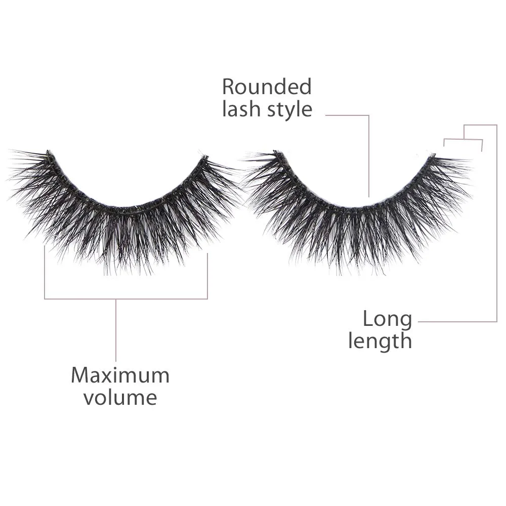 Ardell Lashes Natural Look Mega Volume, 252 - Full Volume, Long-Lasting Fake Lashes for Flawless Look, 4 Pairs