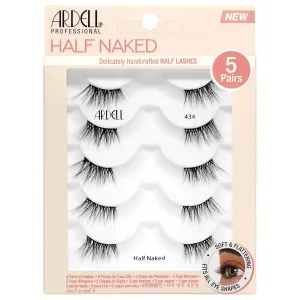 Ardell Naked Half Lashes 434 - Delicately Handcrafted Cat Eye False Eyelashes, 5-Pairs, 1-Pack