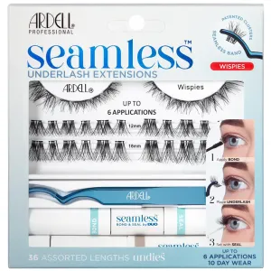Ardell Seamless Eyelash Extension Kit, Wispies - Customizable DIY Lash Clusters, Includes Bond & Seal and Applicator for Long-Lasting Natural Lashes, 1 Pack