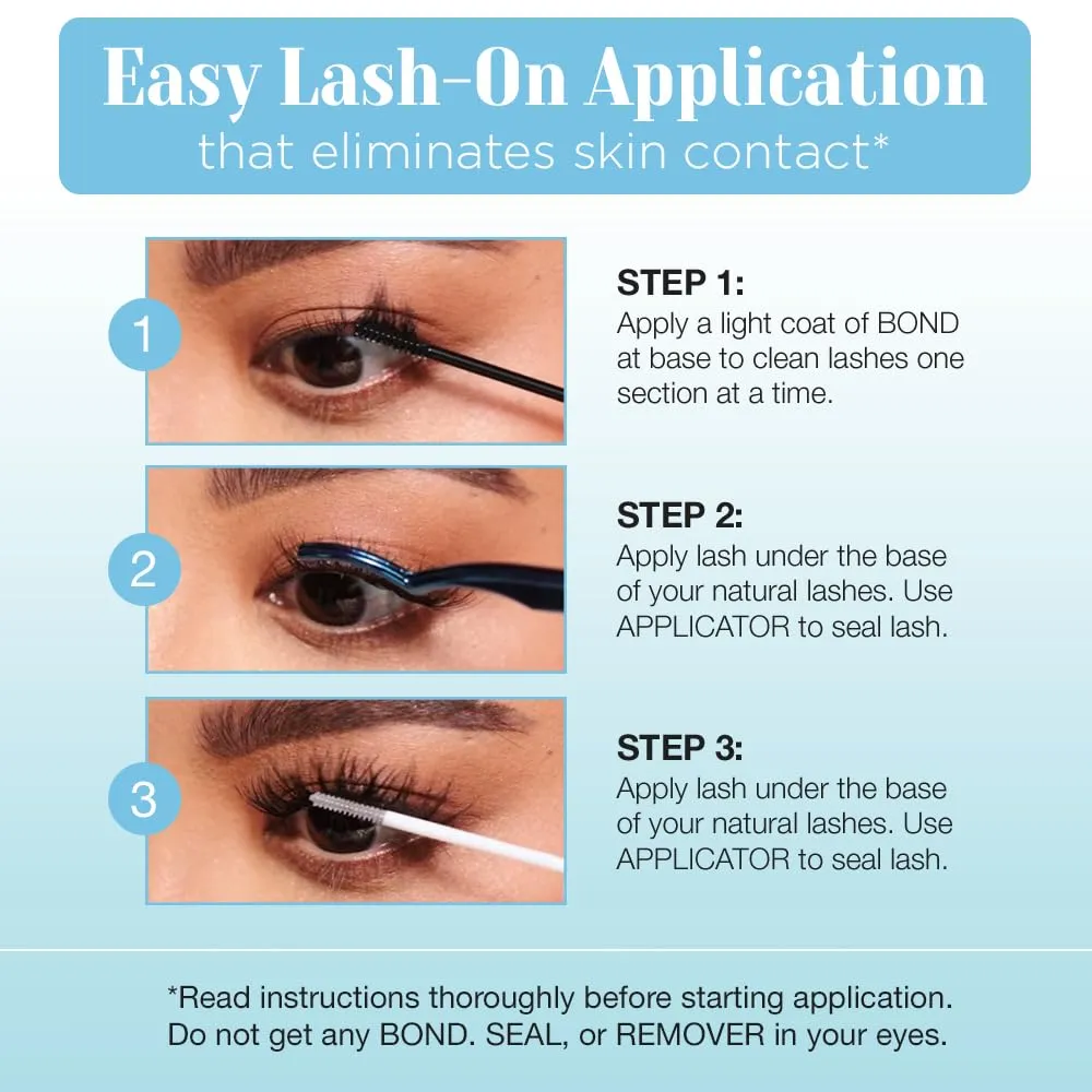 Ardell Seamless Eyelash Extension Kit, Wispies - Customizable DIY Lash Clusters, Includes Bond & Seal and Applicator for Long-Lasting Natural Lashes, 1 Pack