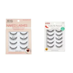 Ardell Strip Lashes Naked Lashes #420 Multipack, KISS Looks So Natural False Eyelashes Shy' 5 Pairs