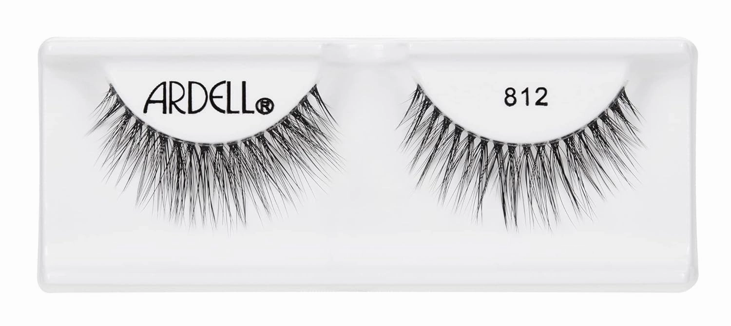 Ardell Faux Mink Lashes 812 - Lightweight with Invisiband, Natural Look False Eyelashes, 4 Pairs