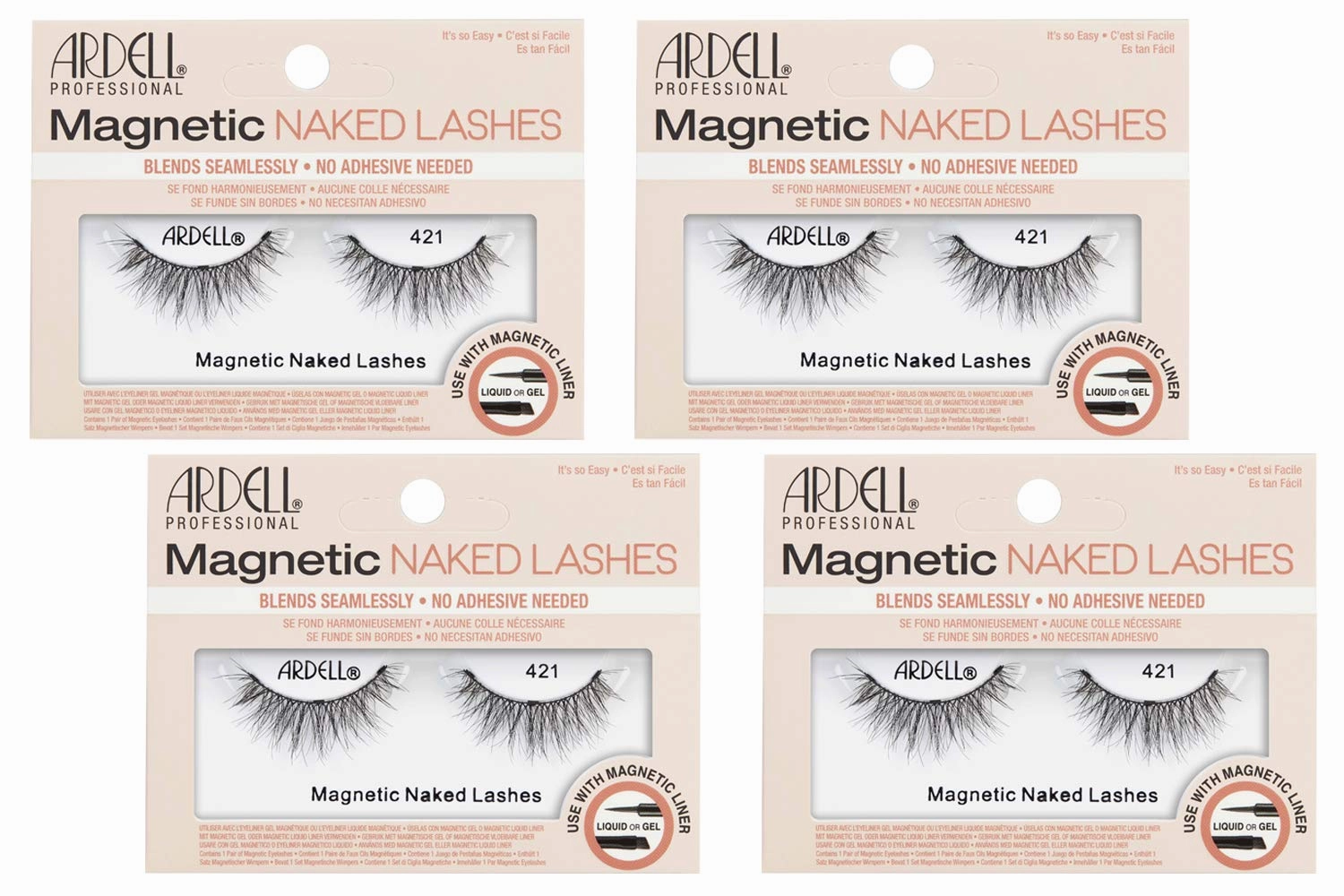 Ardell Magnetic Naked Lashes 421, 4-Pack