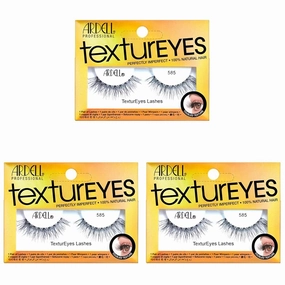 Ardell TexturEyes False Lashes 585 - Fluffy Natural Volume Lash Strips, Reusable False Eyelashes, 1 Pair (Pack of 3)