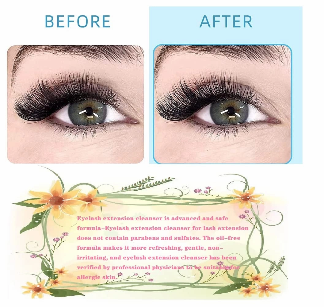 Arison Eyelash Eyelash Extension Shampoo 600ml / Eyelid Foaming Cleanser/Wash for Extensions and Natural Lashes/Paraben & Sulfate Free Safe Makeup & / Professional & Self Use (Green Tea)
