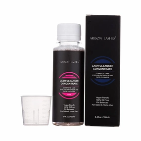 ARISON LASHES Lash Shampoo Concentrate for Lash Extensions Eyelash Cleanser Concentrate Oil-Free Eyelash Extension Shampoo with Salon Home Care(100ML Rose)