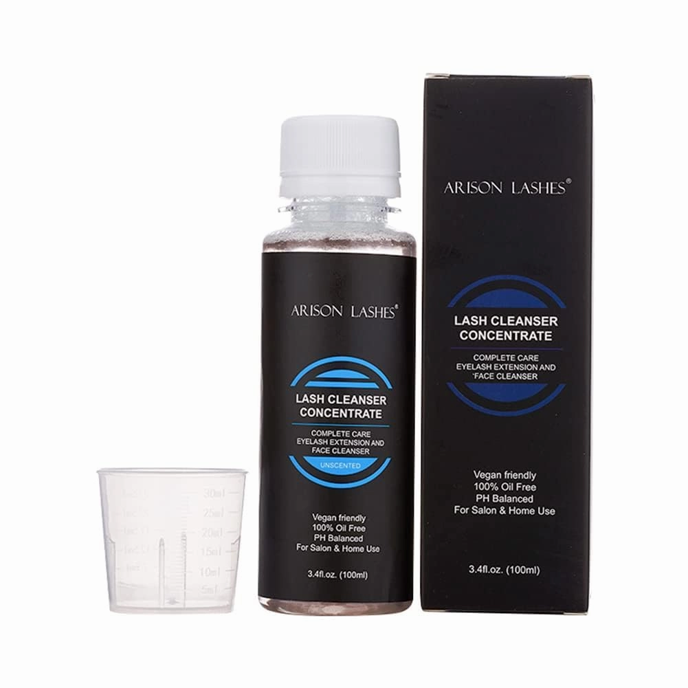 ARISON LASHES Lash Shampoo Concentrate for Lash Extensions Eyelash Cleanser Concentrate Oil-Free Eyelash Extension Shampoo with Salon Home Care(100ML Unscented)