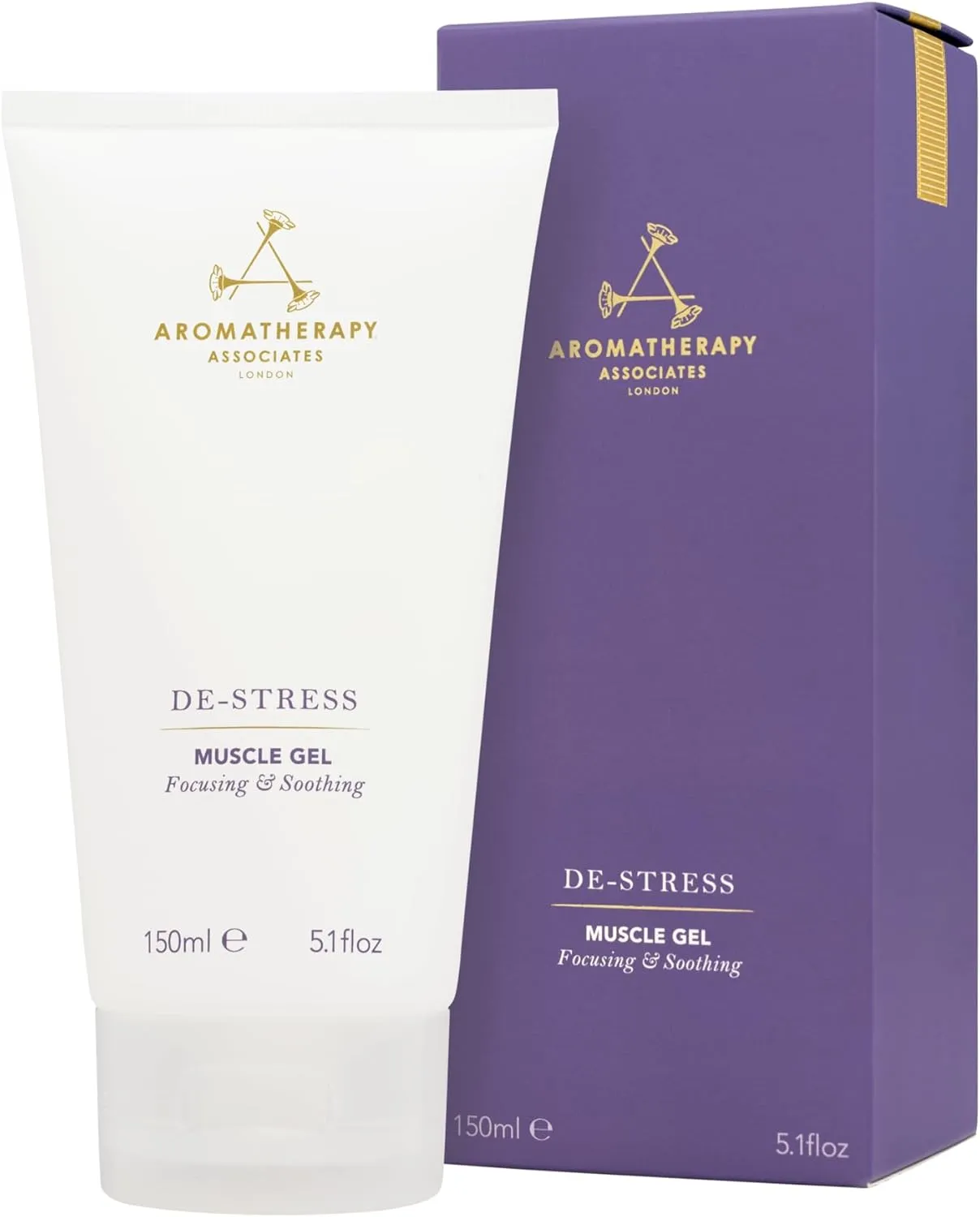 Aromatherapy Associates De-Stress Muscle Gel, Massage Gel for Pain and Stress Relief, Blended with Ginger, Black Pepper and Rosemary Essential Oils (5.07 oz) - Muscle Relaxer