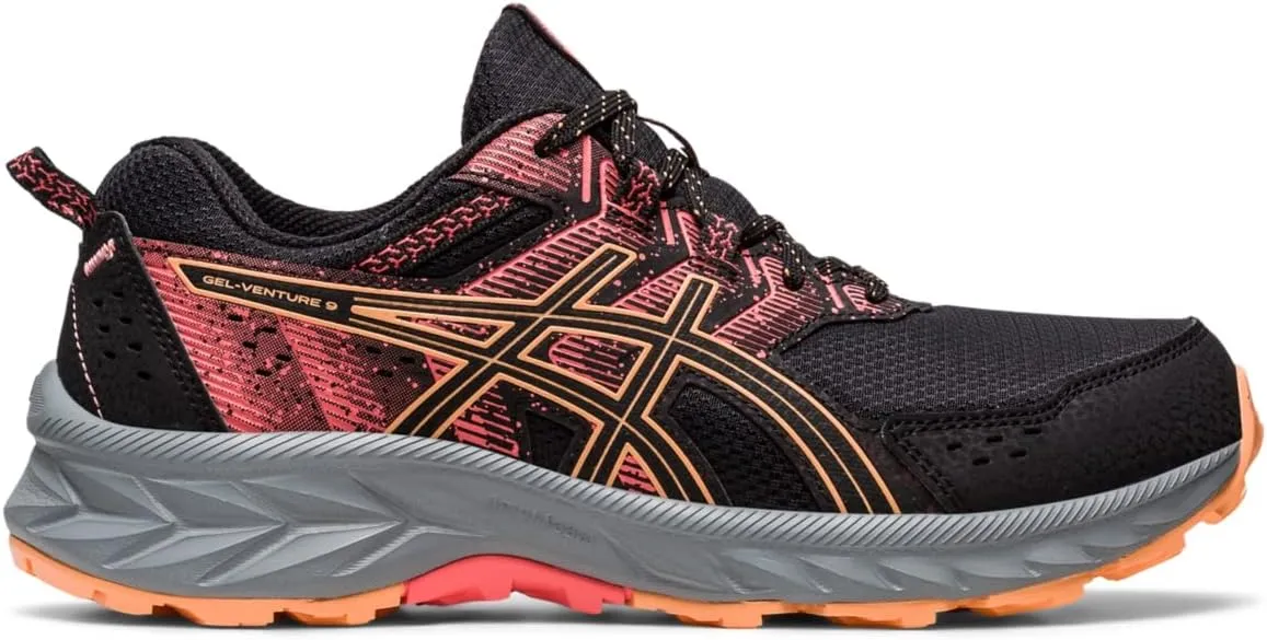 Asics Women's Gel-Venture 9 Running Shoes, 12, Black/Summer Dune