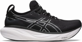ASICS Men's Gel-Nimbus 25 Running Shoes, 9, Black/Pure Silver