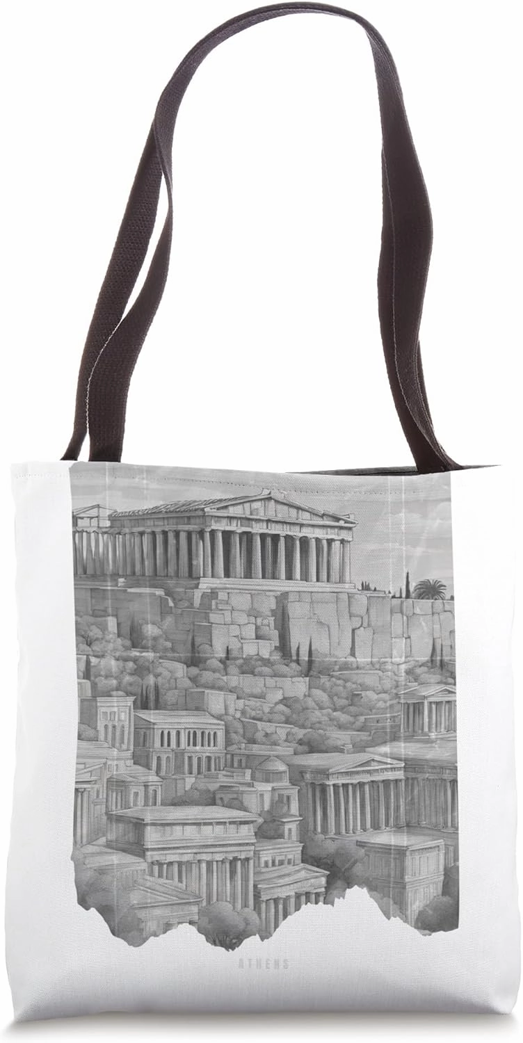 Athens ATH Greece Vintage World Travel Tote Bag