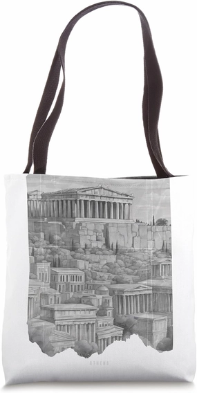 Athens ATH Greece Vintage World Travel Tote Bag