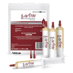 Atticus Savitri Cockroach Gel Bait (4 Tubes) - Ready to Use Roach Control for Indoor and Outdoors - Indoxacarb