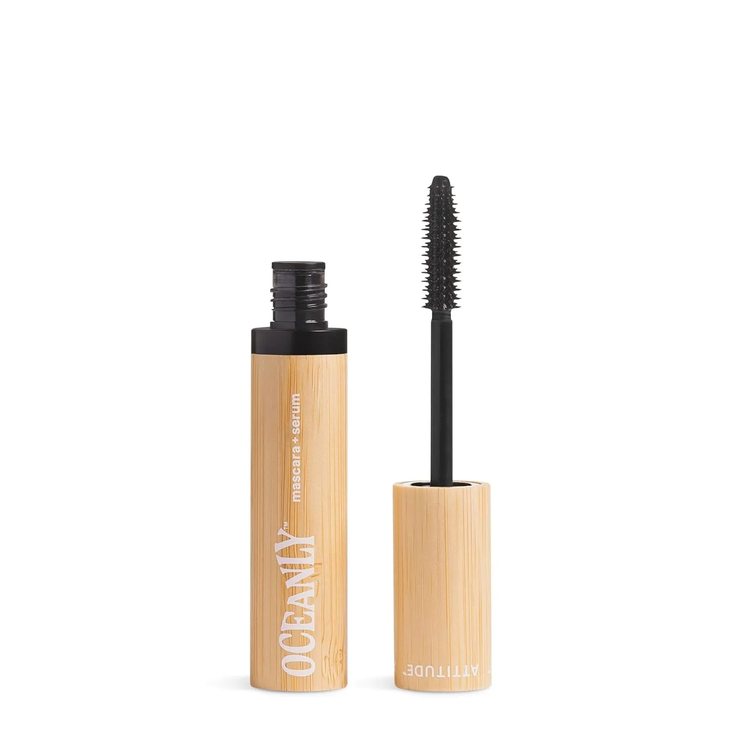 ATTITUDE Oceanly Serum Infused Mascara, EWG Verified, Eye Lash Serum, Length   Volume, Vegan Beauty and Makeup, Black, 0.24 Oz