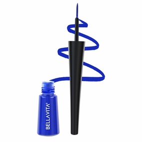 B.ELLAVIT.A Waterproof Eyeliner, Blue, Matte Finish, Smudge-Proof, Fast-Drying, Felt Tip Applicator, Enriched with Biotin, 3.5 ml