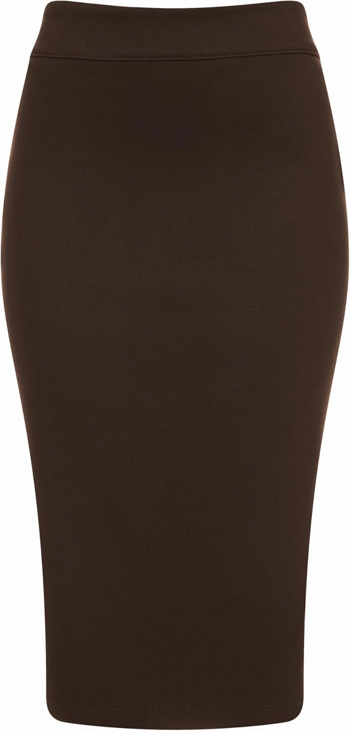Baby'O Made in The USA Women's Pencil Skirt | Knee Length Pencil Skirt | Tailored Fit Bodycon Stretch Modest Pencil Skirts