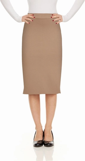 Baby'O Made in The USA Women's Pencil Skirt | Knee Length Pencil Skirt | Tailored Fit Bodycon Stretch Modest Pencil Skirts