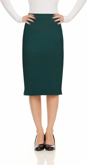 Baby'O Made in The USA Women's Pencil Skirt | Knee Length Pencil Skirt | Tailored Fit Bodycon Stretch Modest Pencil Skirts