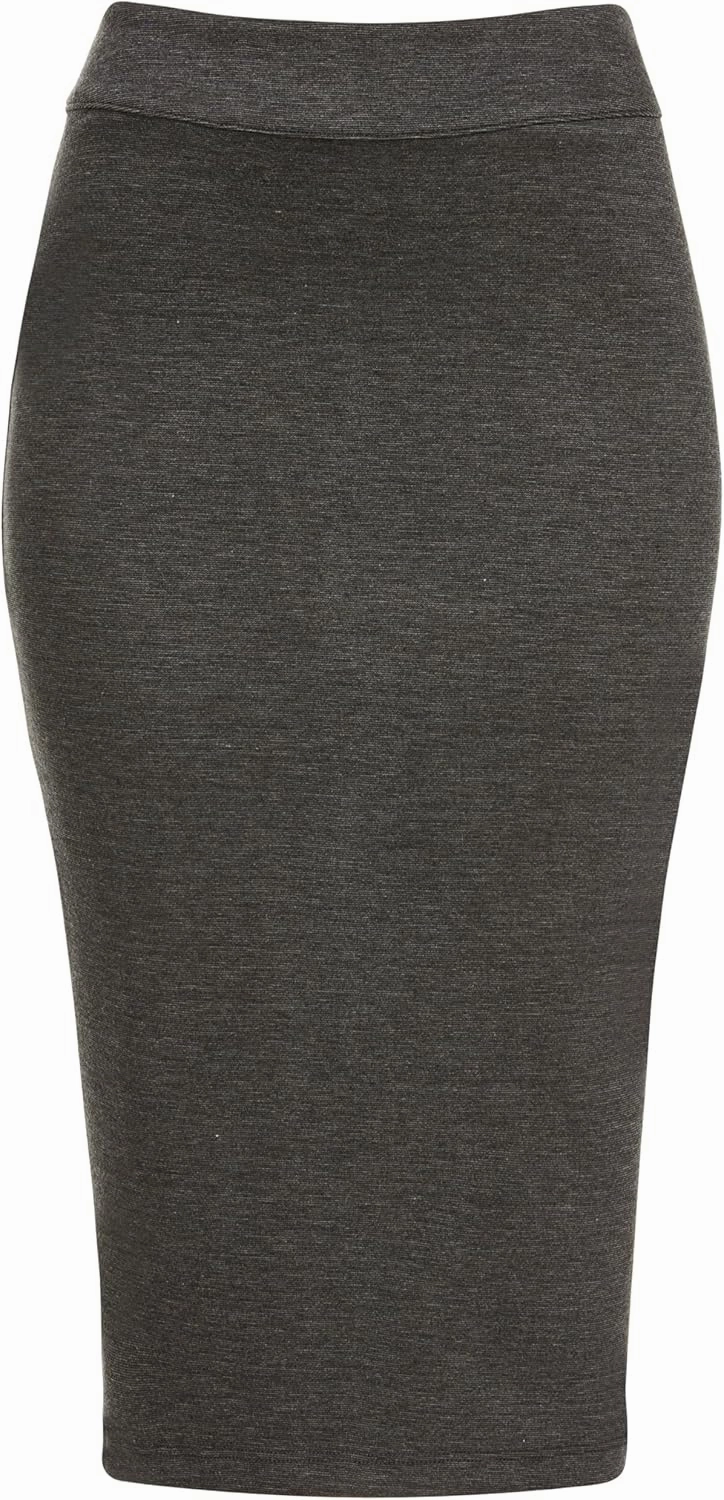 Baby'O Made in The USA Women's Pencil Skirt | Knee Length Pencil Skirt | Tailored Fit Bodycon Stretch Modest Pencil Skirts