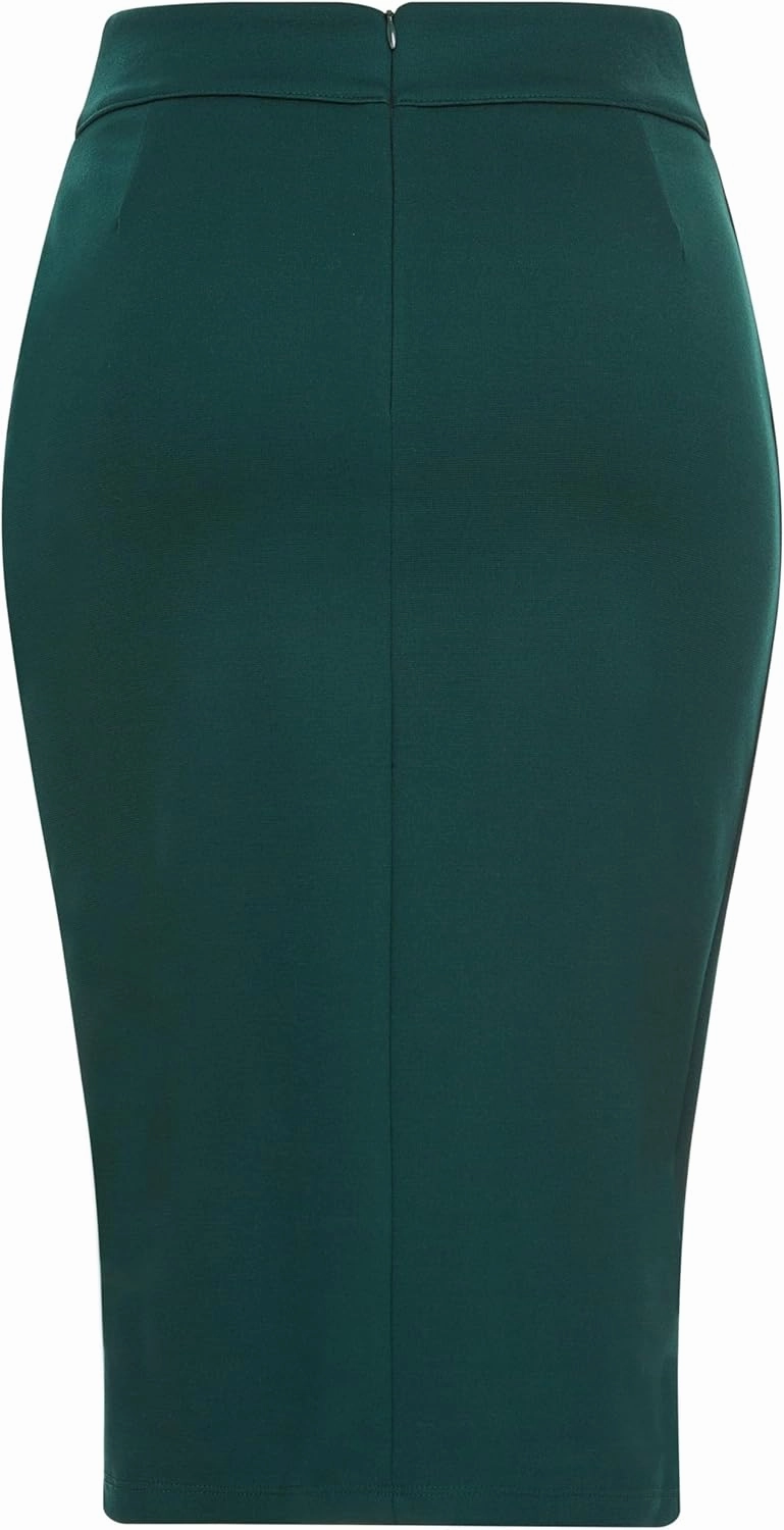 Baby'O Made in The USA Women's Pencil Skirt | Knee Length Pencil Skirt | Tailored Fit Bodycon Stretch Modest Pencil Skirts