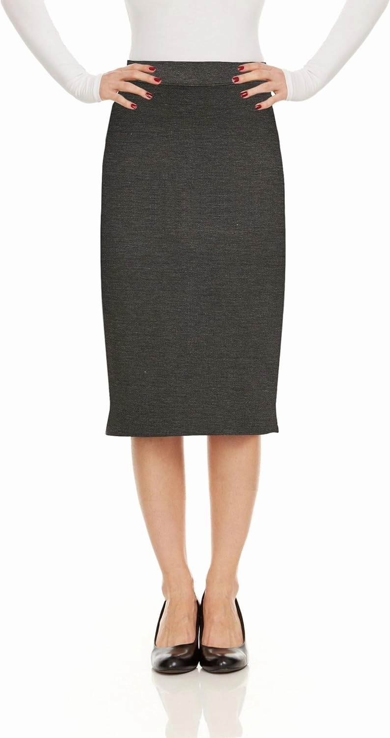 Baby'O Made in The USA Women's Pencil Skirt | Knee Length Pencil Skirt | Tailored Fit Bodycon Stretch Modest Pencil Skirts