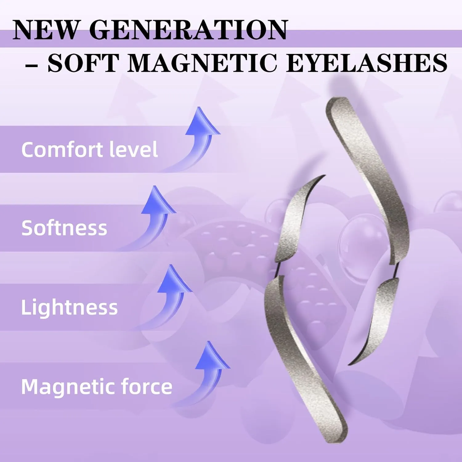 B&Qaugen Magnetic Eyelashes with Applicator M02 Soft Magnetic Eyelashes Natural Look Eyelashes Magnetics Lashes No Glue Needed Waterproof for All-Day Comfort(M02)