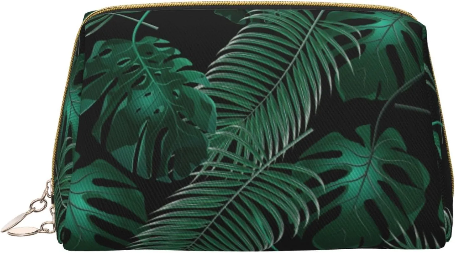 Banana Leaf Green Toiletry Pouch, Travel-Friendly Makeup Organizer For Makeup Brushes, Lipsticks