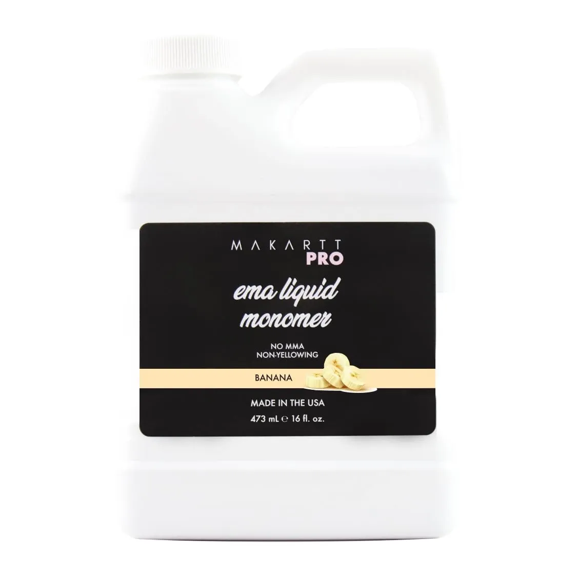 Banana Scented Monomer for Acrylic Nail Sets and Acrylic Nail Kit, 16oz - Medium to Fast Setting, MMA Free, Made in USA, Professional Quality Acrylic Liquid