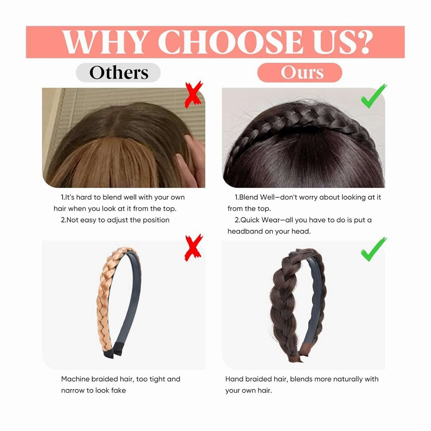Bangs Hair Clip Synthetic Headband Bangs Extension Fake Hair Blunt Fringe with Long Sides for Women Natural False Black Brown Blonde Bang Clip in Bangs(Color:130)
