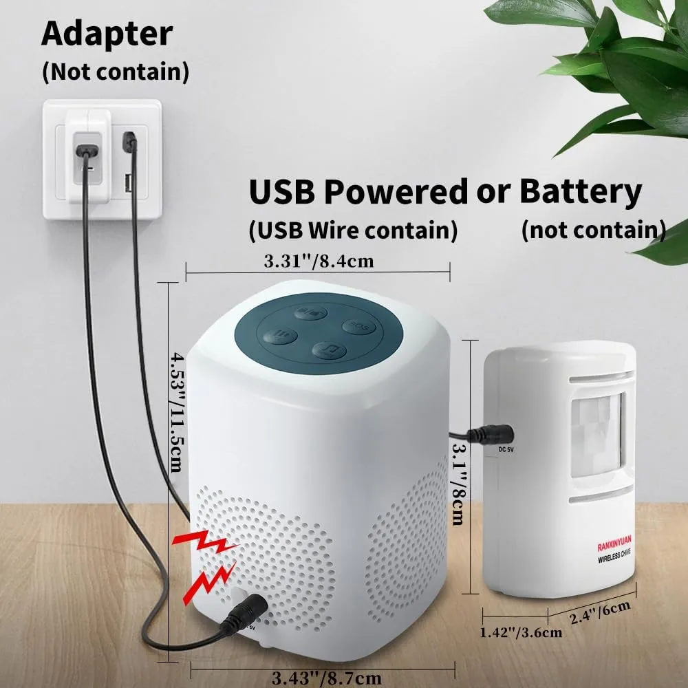 Barking Dog Motion Sensor-Pir Human Body Dog Barking Alarm Realistic Wireless Loud 1000Ft Door Chimes Home Security 1 Receiver 1 Motion Dectector Driveway Alarm Kit…