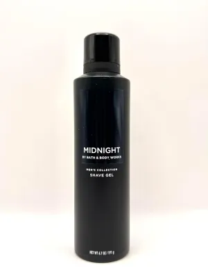 Bath and Body Work Midnight Men's Collection Shave Gel, Black Pepper & Cedar Leaf Scent, 6.7 oz