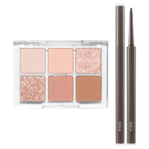BBIA Ready To Wear Eye Palette (01 NUDE BLUSH)   Last Auto Gel Eyeliner SLIM (S3 MUTE BROWN) Bundle Set