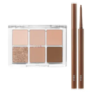 BBIA Ready To Wear Eye Palette (02 MOOD BLUSH)   Last Auto Gel Eyeliner SLIM (S5 SOUL BROWN) Bundle Set