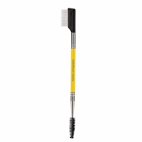 Bdellium Tools Professional Makeup Brush - Studio Series 725 Double End Metal Comb/Lash - With Soft Synthetic Fibers, For Prep Eyelashes (Yellow, 1pc)