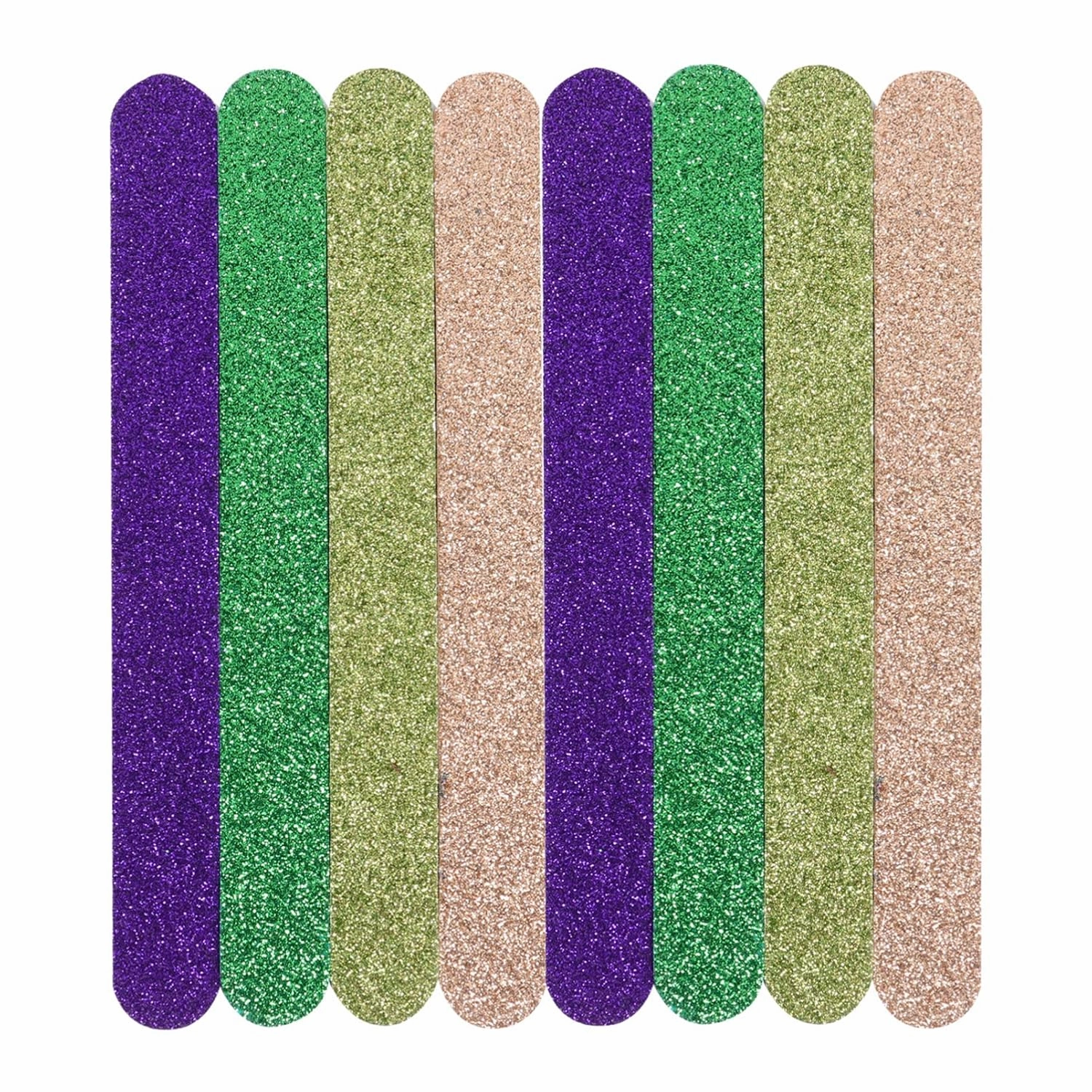 Beaupretty 20pcs Glitter Nail File Emery Board Manicure Care Pedicure Tools for Women Girls