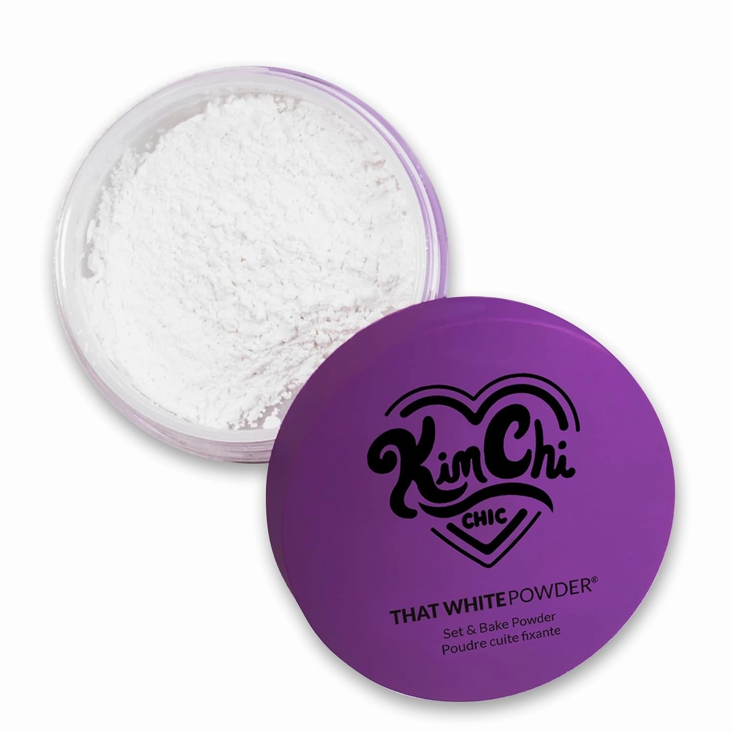 Beauty Puff Puff Pass Set and Bake Powder, Loose Face Powder with Extra Fluffy Setting Powder Puff, Soft Natural Face Makeup for Uneven Skin Tone, 03 Translucent