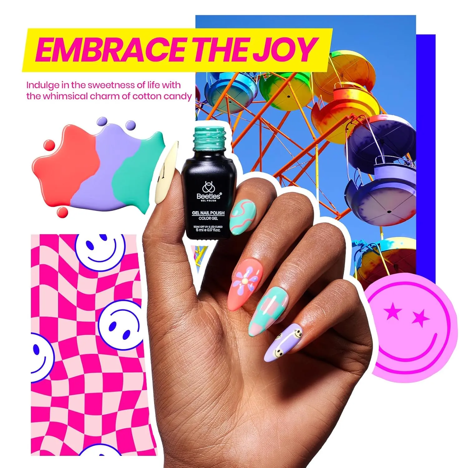 Beetles Gel Nail Polish Kit with U V Light 69 Pcs Emotional Spectrum 35 Colors Gel Polish Nail Kit with Base and Matte&Glossy Top Coat Soak Off All Season Gel Nail Kit Manicure Tools Gifts for Women