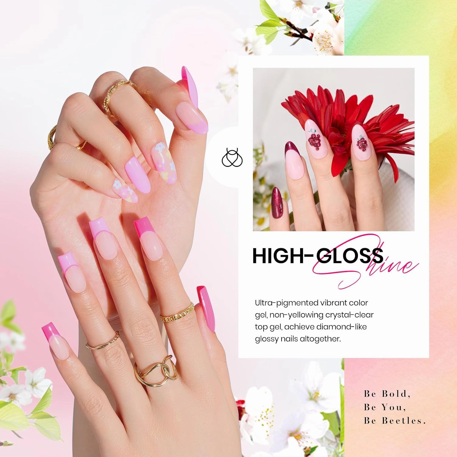 Beetles Gel Nail Polish, 36 Colors Palette Green Brown Pink Yellow Blue Nude Glitter Color Gel Polish with Base Matte& Glossy Top Coat Soak Off All Seasons Gift for Women Girls