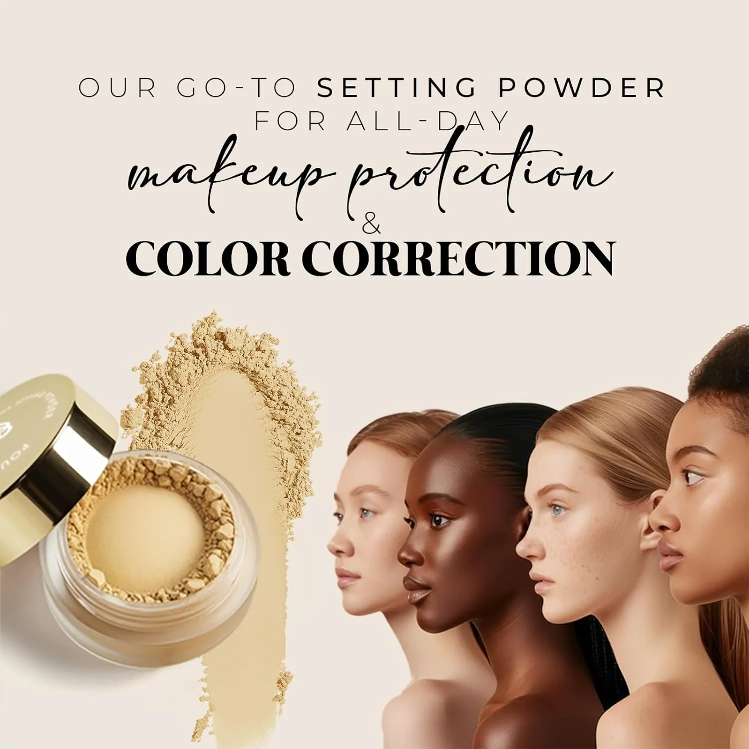 Bellapierre XL Banana Setting Powder | Lightweight Color-Correcting Powder with All Day Makeup Protection | Eliminates Blotchiness and Dark Under-Eye Circles | Talc-Free | Matte Tint - Tan - 1 Oz
