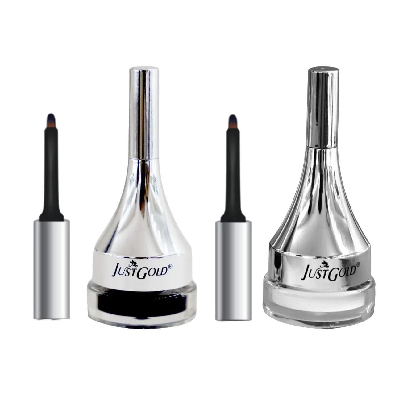 BEMT Gel Eyeliner, Smudge Proof, Water Proof, Long Lasting and Matte Finish Gel Eyeliner (Black and White)