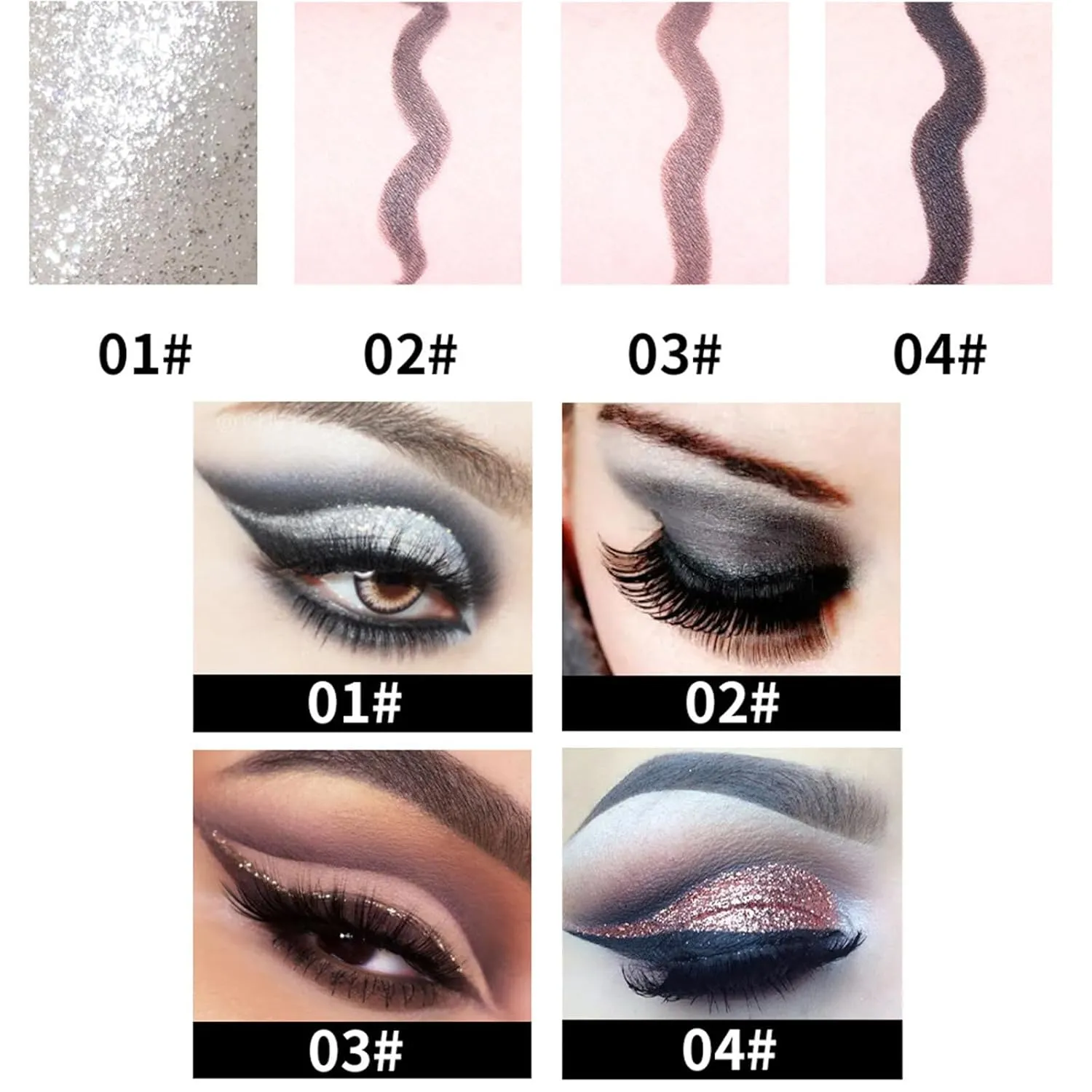 Benighty Eyeliner, Benighty Black Eyeliner, Benighty Eyeliner Pen Gel Waterproof, Benighty Gel Eyeliner, Natural Black Eyeliner Cream Waterproof Smudge Proof-03 04