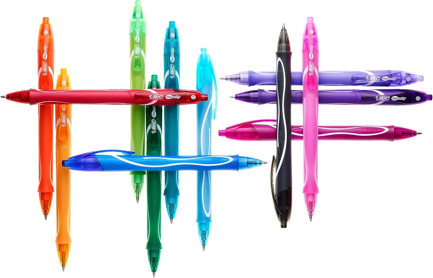 Bic Gel-ocity Quick Dry Gel Pens, Medium Point (0.7 mm), Turquoise, Box of 12, Retractable Pen with Ultra Fast Drying Ink, 964776