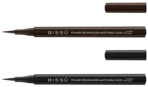 Bissú Waterproof Liquid Matte Eyeliner - 1ml each (2Pack Black & Brown)