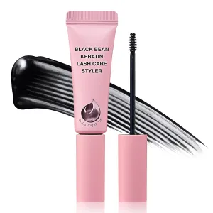 Black Bean Keratin Lash Care Styler – Daytime Protein Lash Serum with Jelly Texture & Mini Brush for Daily Lash Conditioning, 0.3 Fl Oz (9ml)