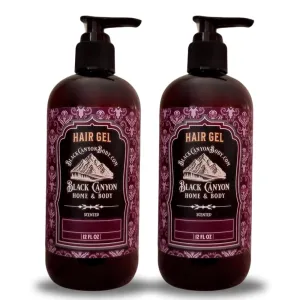 Black Canyon Peach Clove & Cardamom Scented Protein Hair Gel, 12 Oz (2 Pack)