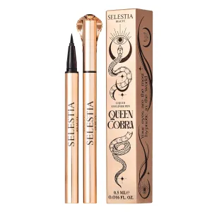 Black Liquid Eyeliner Pencil Queen Cobra – Long-Lasting & Waterproof – Quick-Drying, No Flaking – Thin Applicator & Intense Color – 0.016 fl.oz