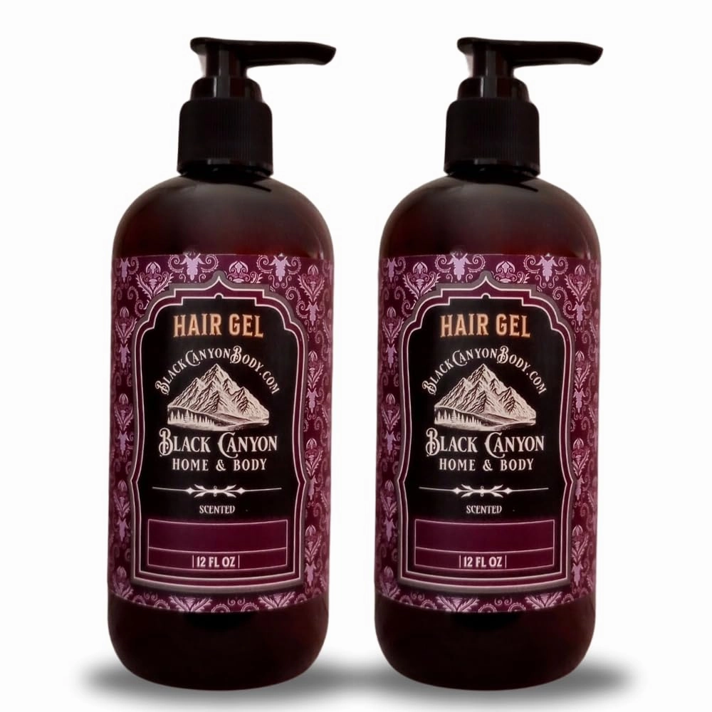 Black Canyon Amber Clove Nutmeg Scented Protein Hair Gel, 12 Oz (2 Pack)
