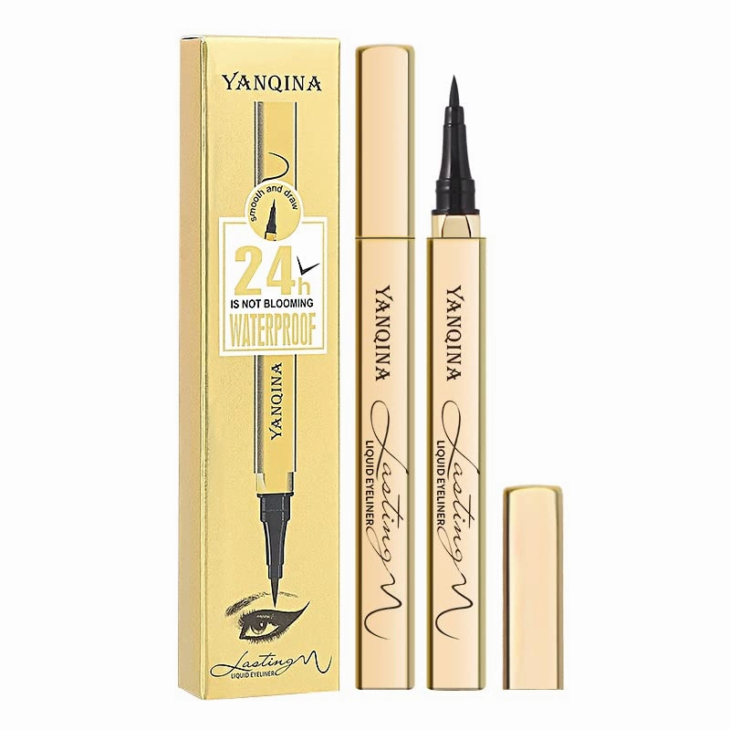 Black Liquid Eyeliner Pencil ，Waterproof， 24-Hour Long-Lasting ，Quick-Drying，Smudgeproof